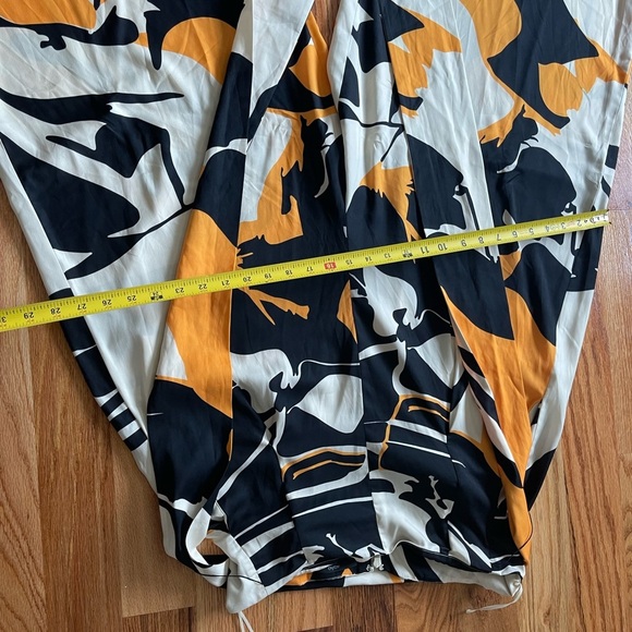 AQ/AQ Cream and Orange Wide Leg Pants - Picture 9 of 13